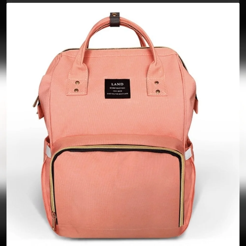 Land Mommy Baby Bag Pink/peach Backpack